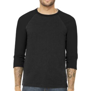 BELLA+CANVAS  Unisex 3/4-Sleeve Baseball Tee. BC3200