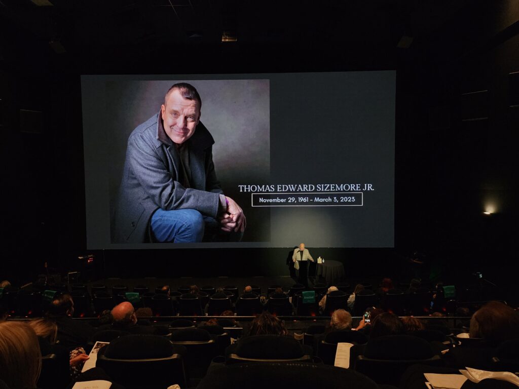 Remembering a Hollywood Legend: Attending Tom Sizemore's Celebration of Life 2 Charles Lago welcoming and giving a personal tribute